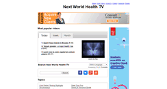 Desktop Screenshot of nextworldhealthtv.com